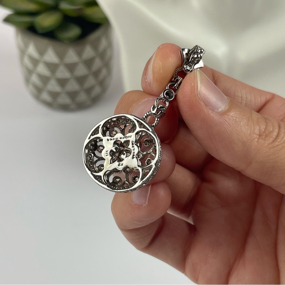 Judith Ripka Silver 925 Diamonique Diamond CZ Cubic Zirconia Circle Pendant - Picture 4 of 6